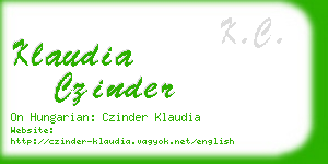 klaudia czinder business card